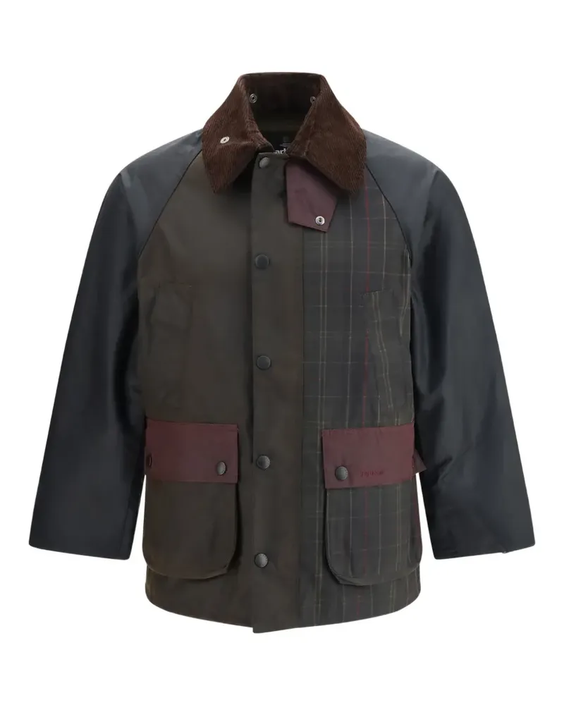Barbour Gewachste Bedale Jacke im Patchwork-Look - Braun Braun