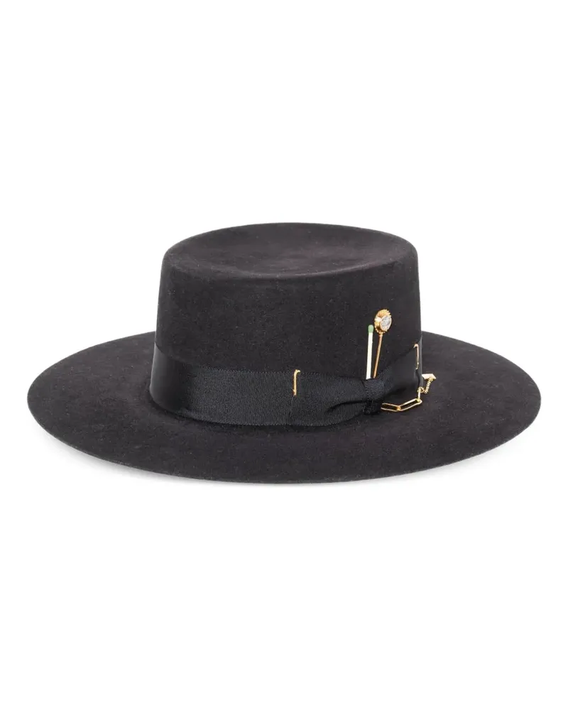 Nick Fouquet East Hall Hut mit Schleife - Schwarz Schwarz