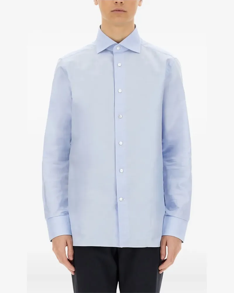 Ermenegildo Zegna Trophy Hemd mit Knöpfen - Blau Blau