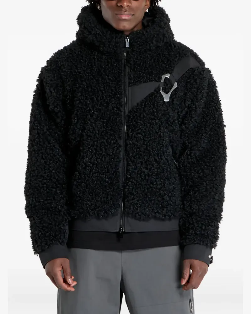Heliot Emil Kapuzenjacke aus Fleece - Schwarz Schwarz