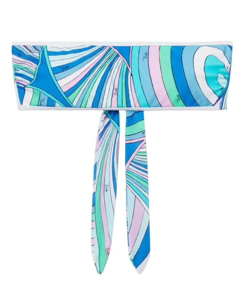 Emilio Pucci Bandeau-Oberteil mit Iride-Print - Blau Blau