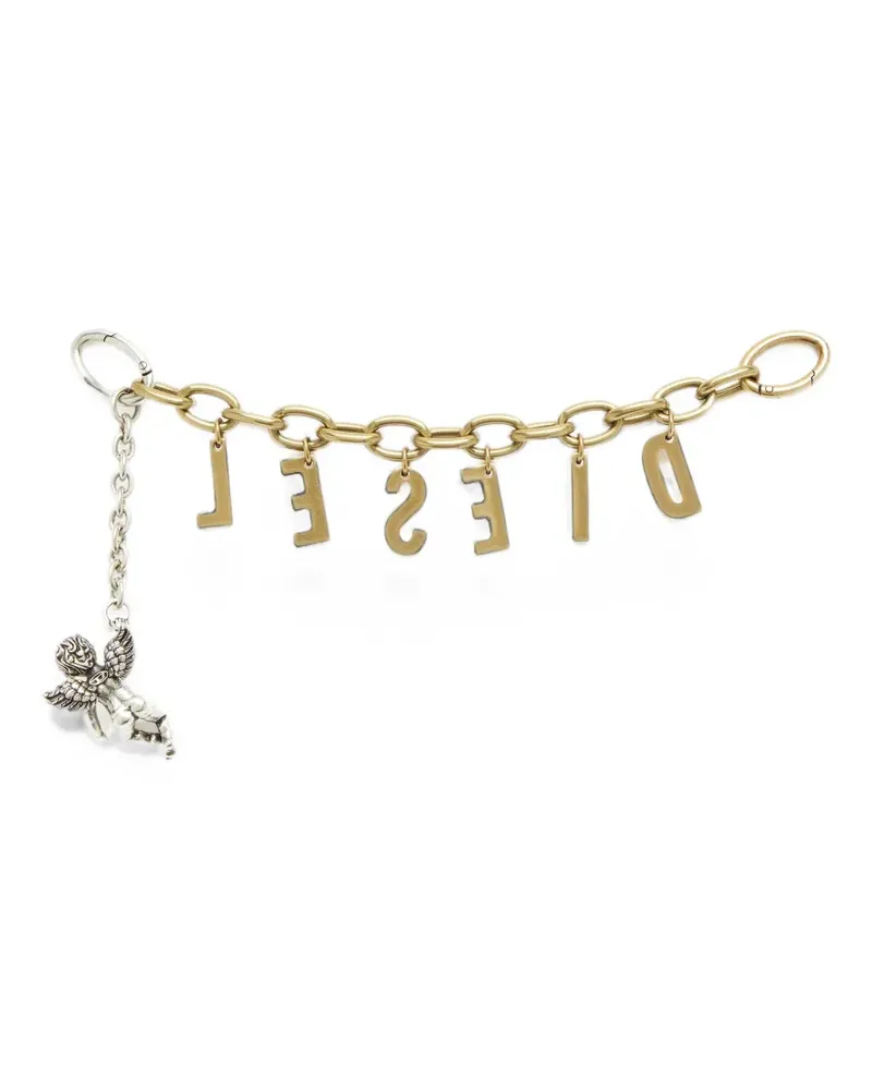 Diesel metal letter charm with cherub - Gold Gold