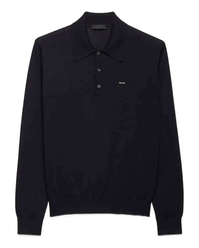 Prada Poloshirt mit drei Knöpfen - Schwarz Schwarz