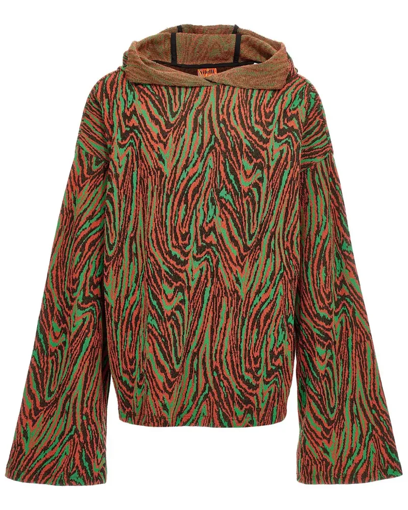 VITELLI Flow Jacquard-Hoodie - Braun Braun