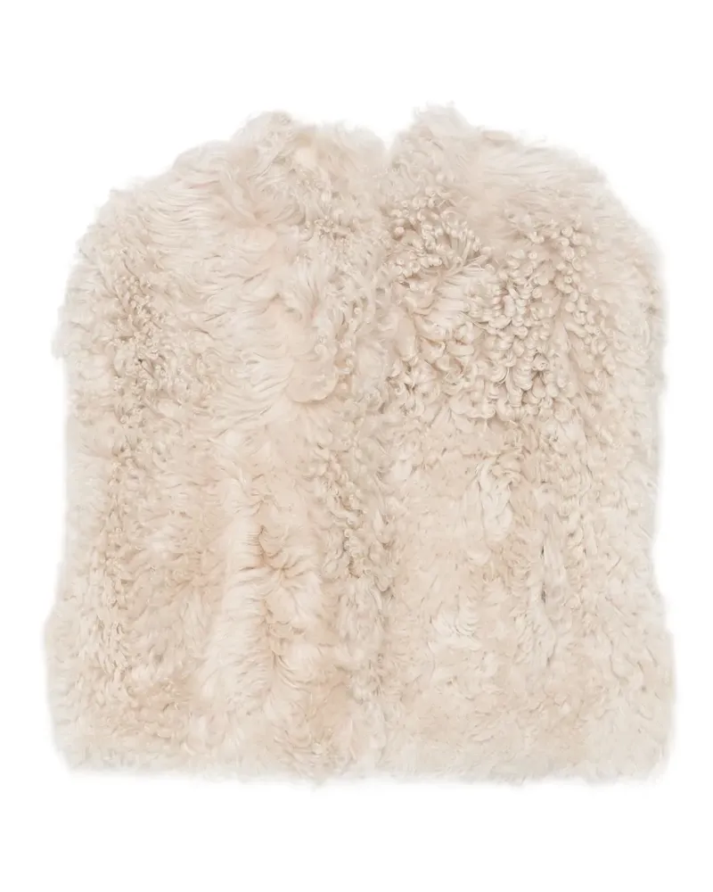 BLANCHA Weste aus Faux Shearling - Weiß Weiß