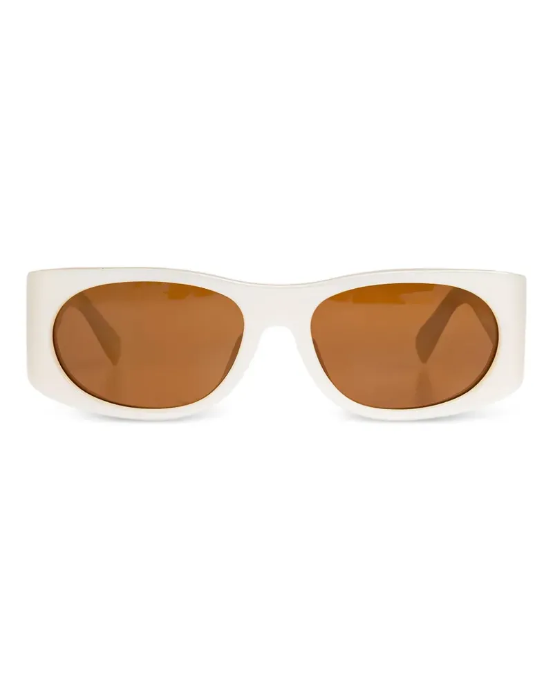 Jacquemus Sonnenbrille mit ovalem Gestell - Nude Nude