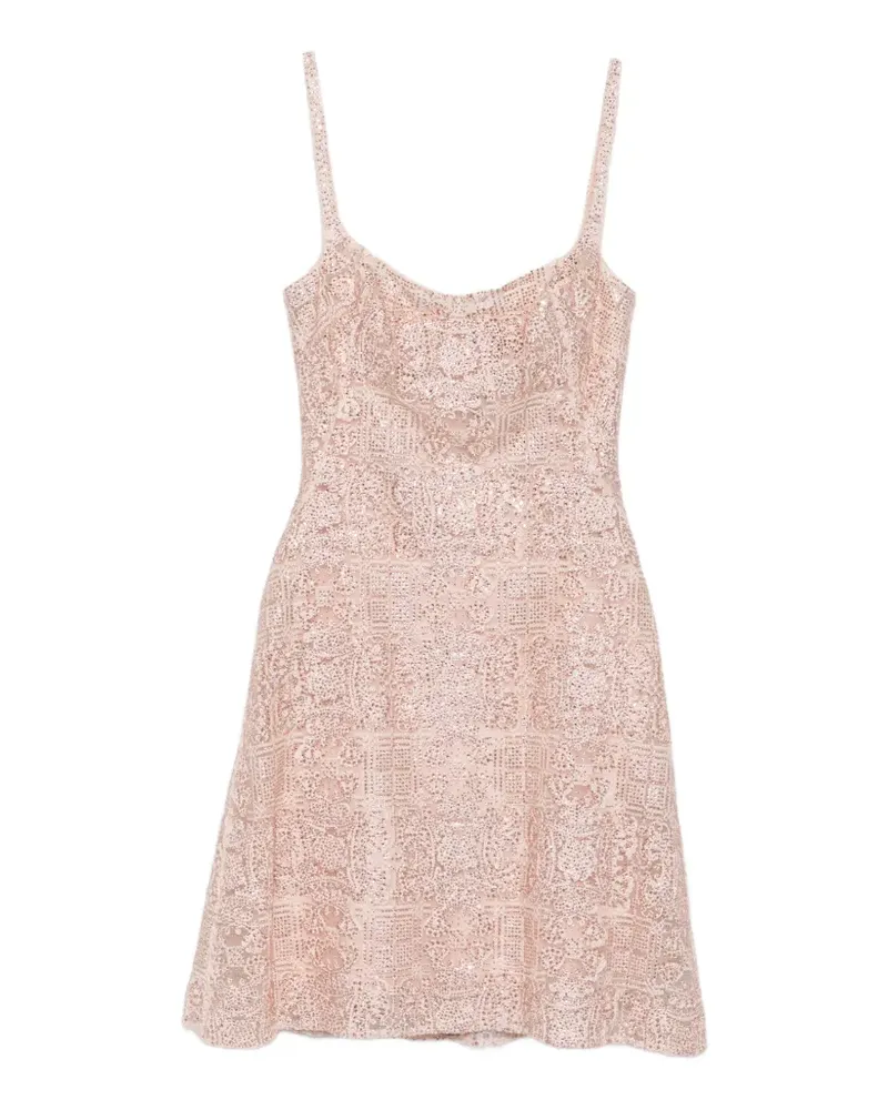 Ermanno Scervino embellished mini dress - Rosa Rosa