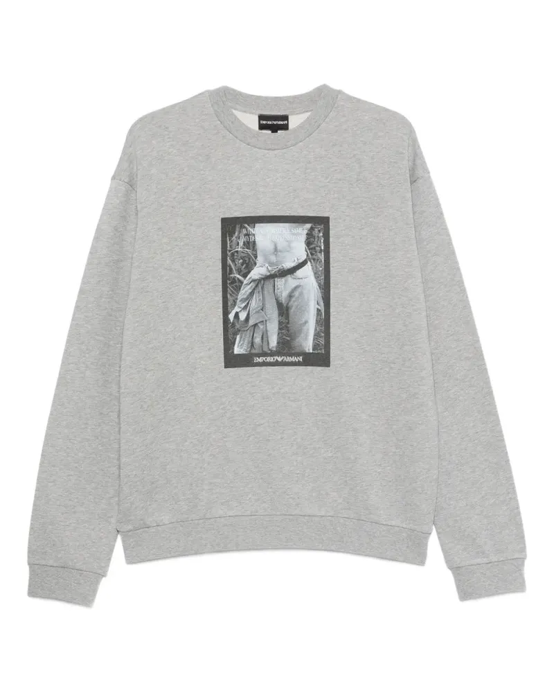 Emporio Armani Sweatshirt mit grafischem Print - Grau Grau