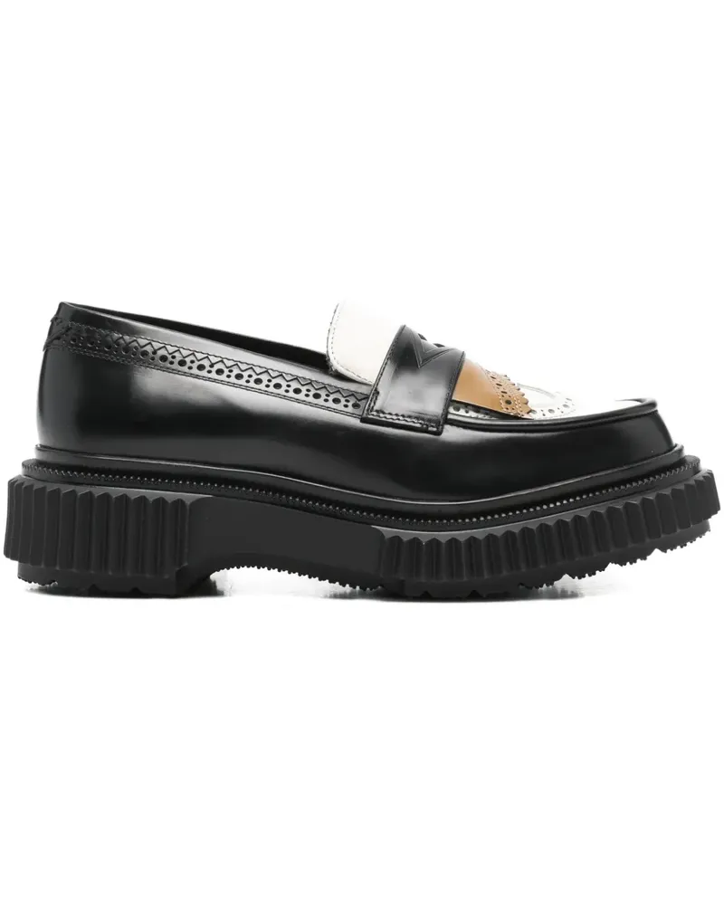 Adieu Paris Loafer mit Plateau - Schwarz Schwarz