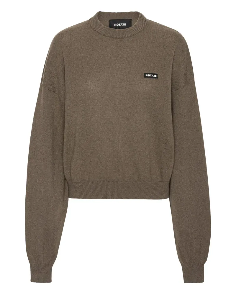 ROTATE Birger Christensen Pullover mit Logo-Patch - Braun Braun