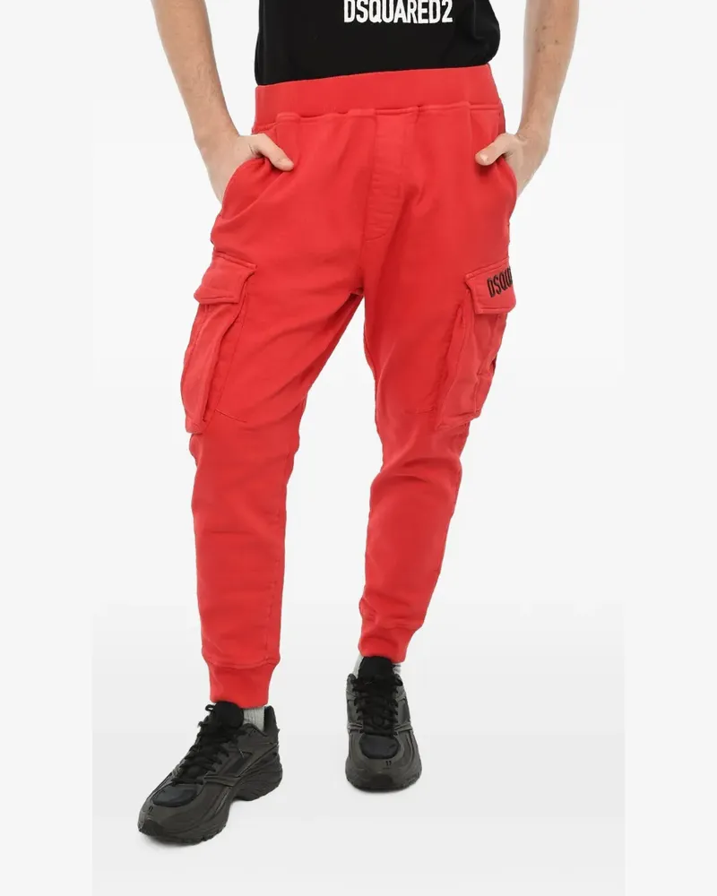 Dsquared2 elasticated-waist cargo pants - Rot Rot