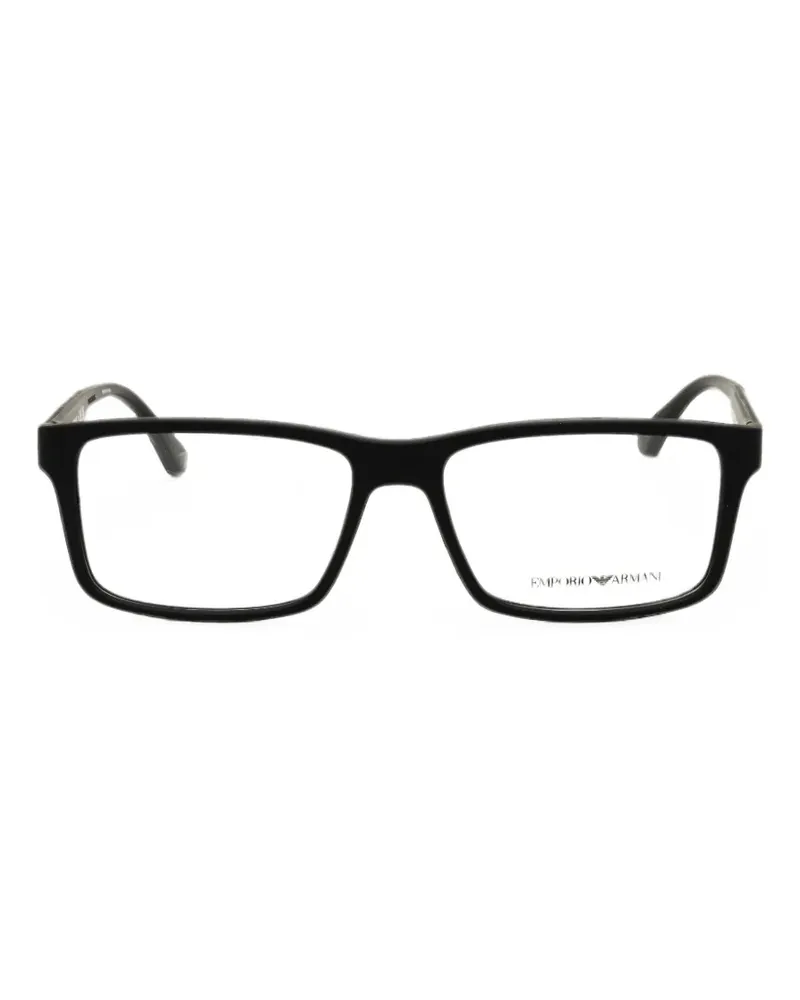 Emporio Armani rectangle-frame glasses - Schwarz Schwarz
