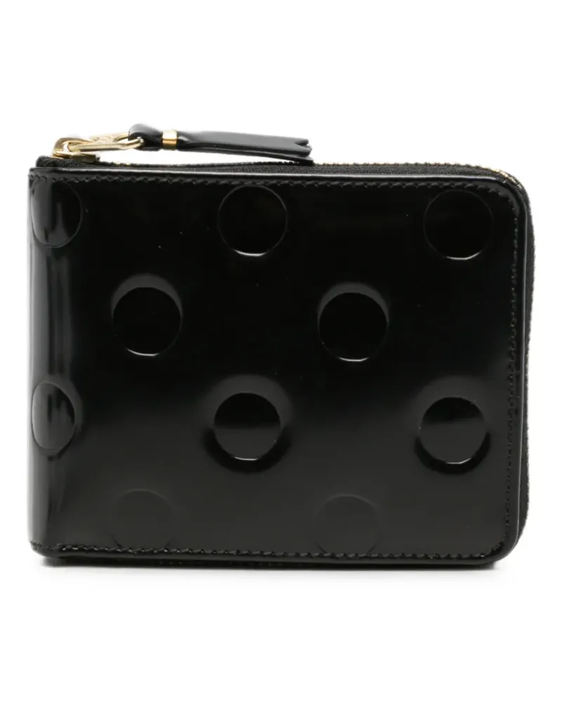 Comme des Garçons embossed polka-dot wallet - Schwarz Schwarz