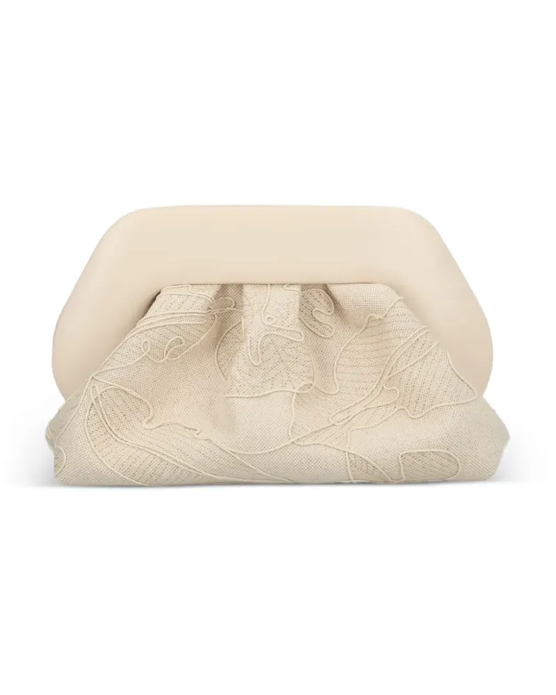 THEMOIRÈ Bios embroidered shoulder bag - Nude Nude