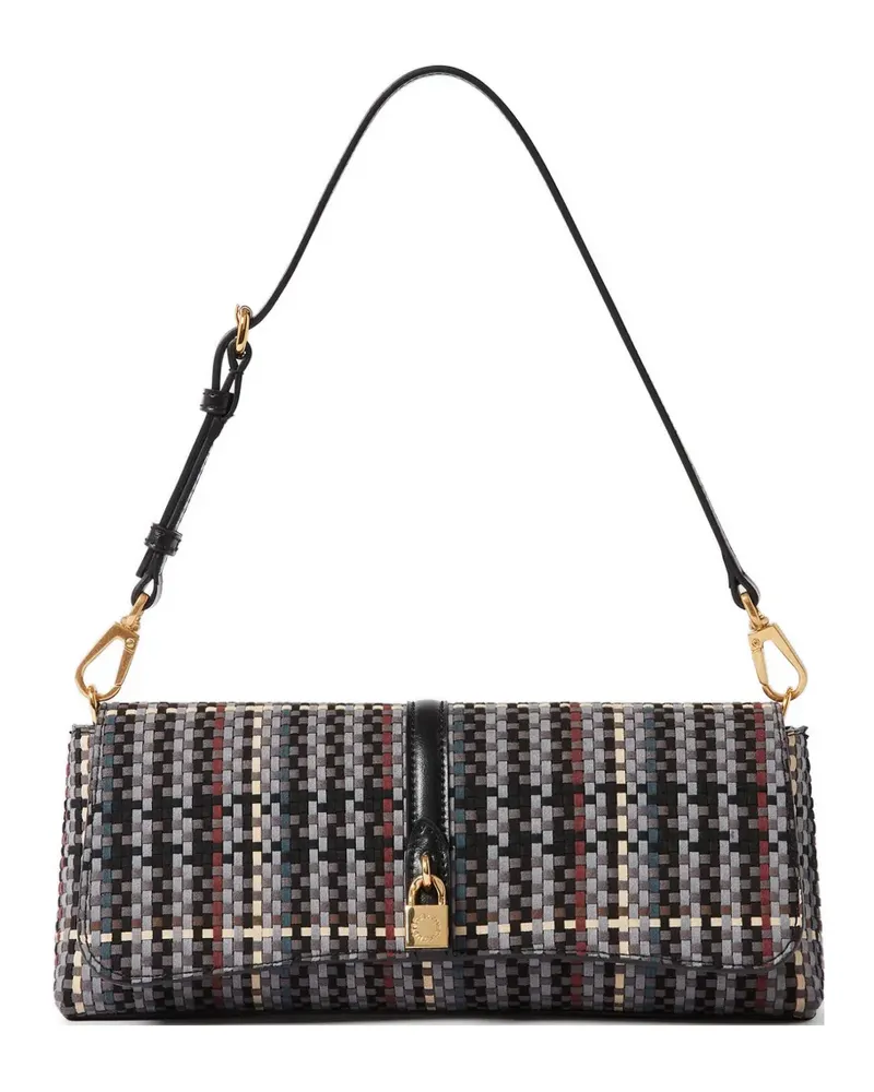 Stella McCartney Gewebte Clutch mit Schloss - Schwarz Schwarz