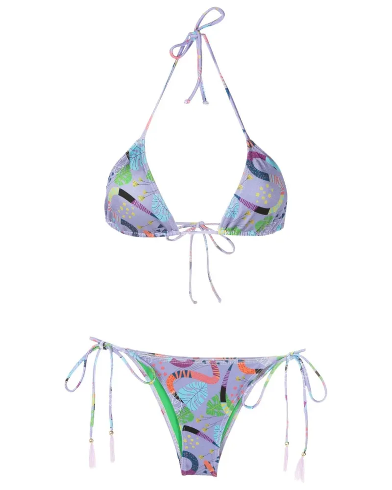 BRIGITTE Bikini mit grafischem Print Blau