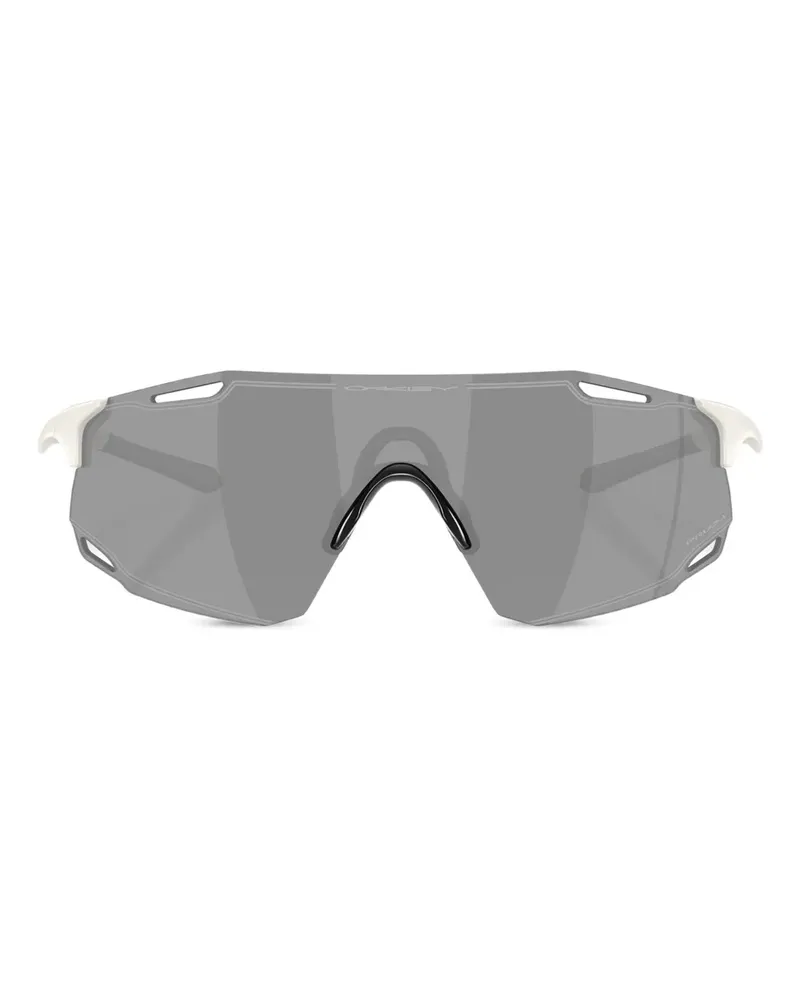 Oakley Geometrische Shield Sonnenbrille - Weiß Weiß