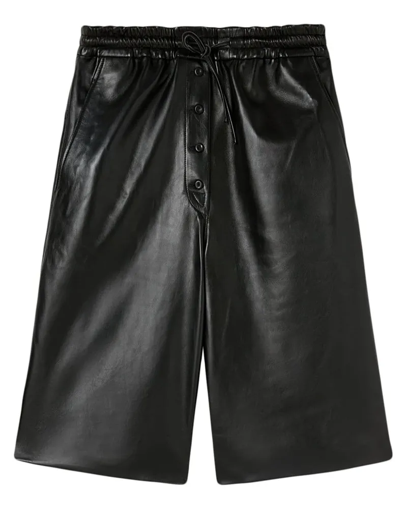 Jil Sander Shorts aus Lammleder - Schwarz Schwarz
