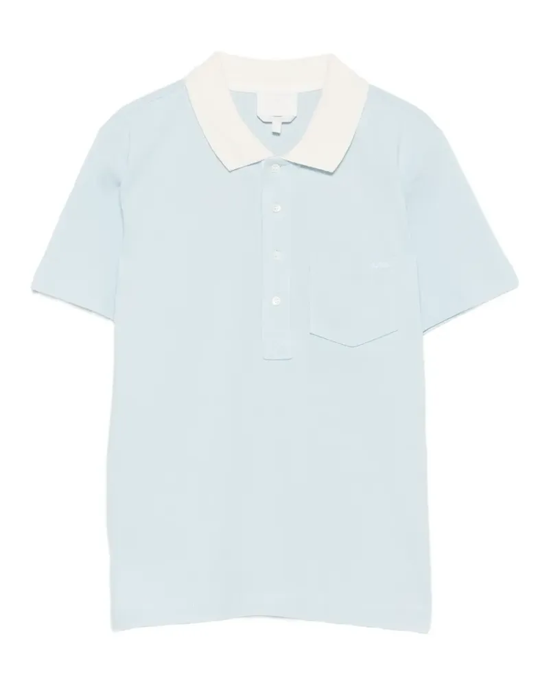 A.P.C. half-button polo top - Blau Blau
