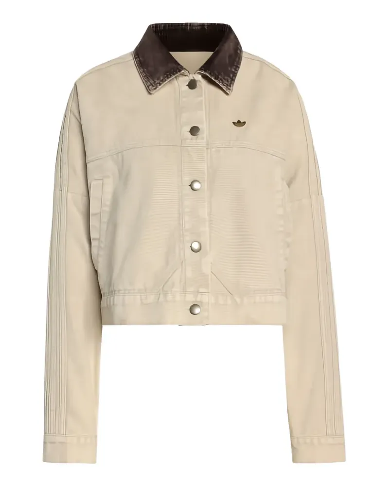 adidas Jacke mit Cordkragen - Nude Nude
