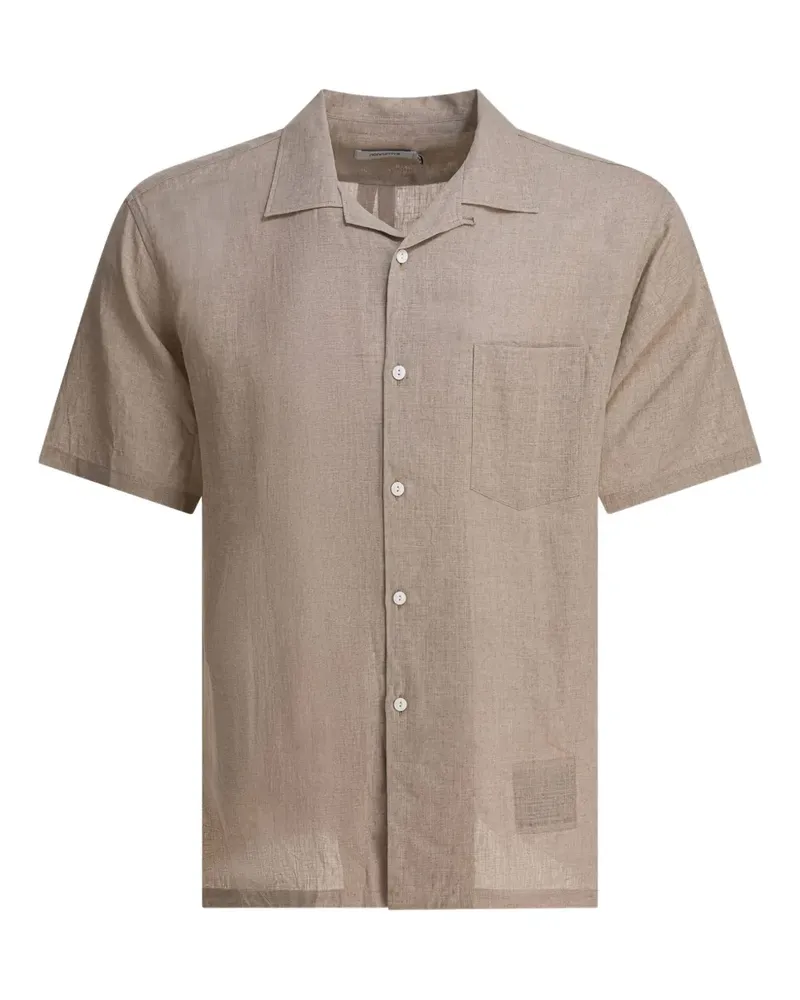 nonnative Leinenhemd mit Reverskragen - Nude Nude