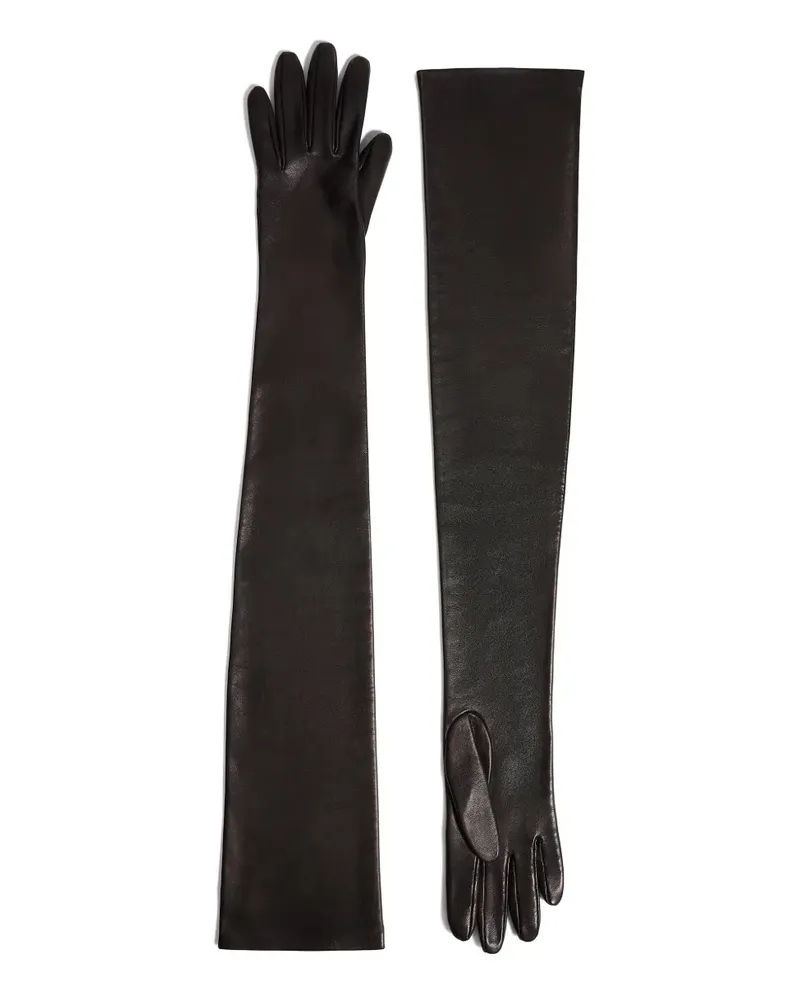 KHAITE Lange Handschuhe - Schwarz Schwarz