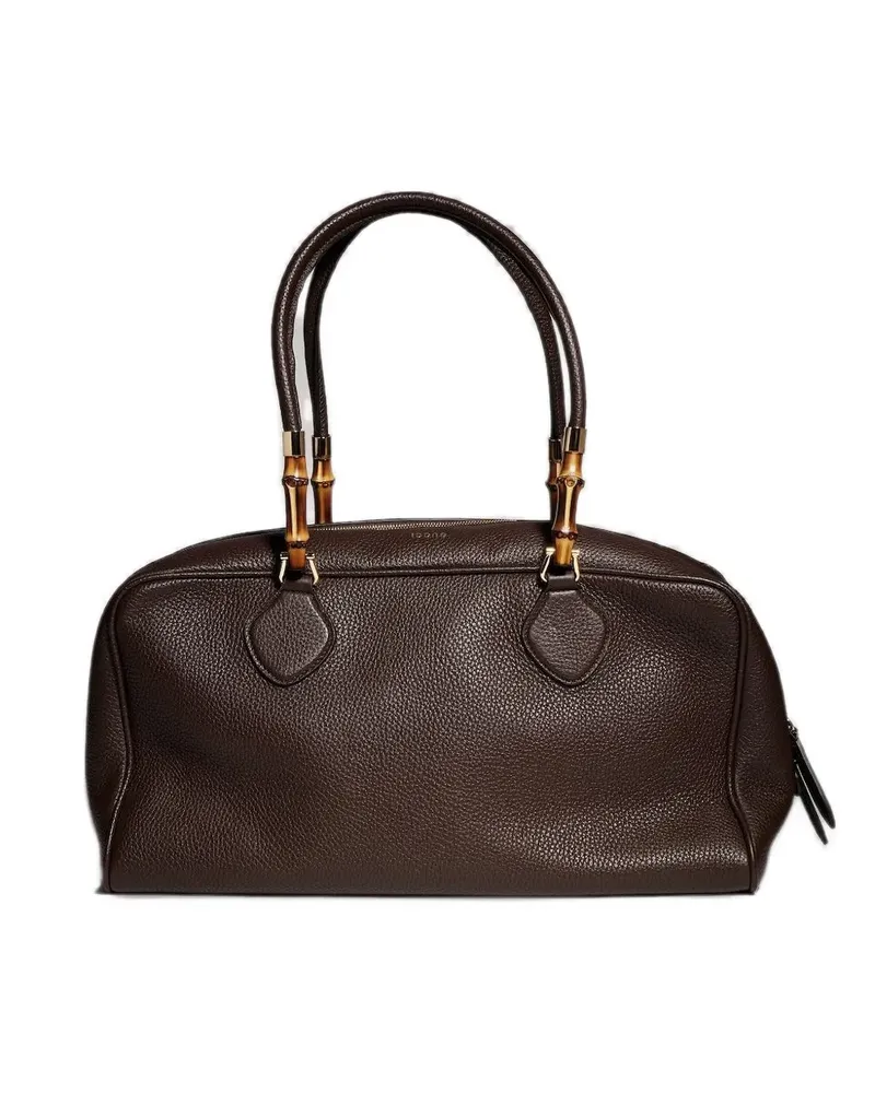 Gucci Große Boston Tasche mit Bambus - Braun Braun
