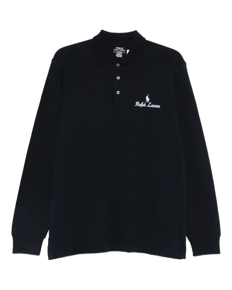 Ralph Lauren Langärmliges Poloshirt mit Logo - Schwarz Schwarz