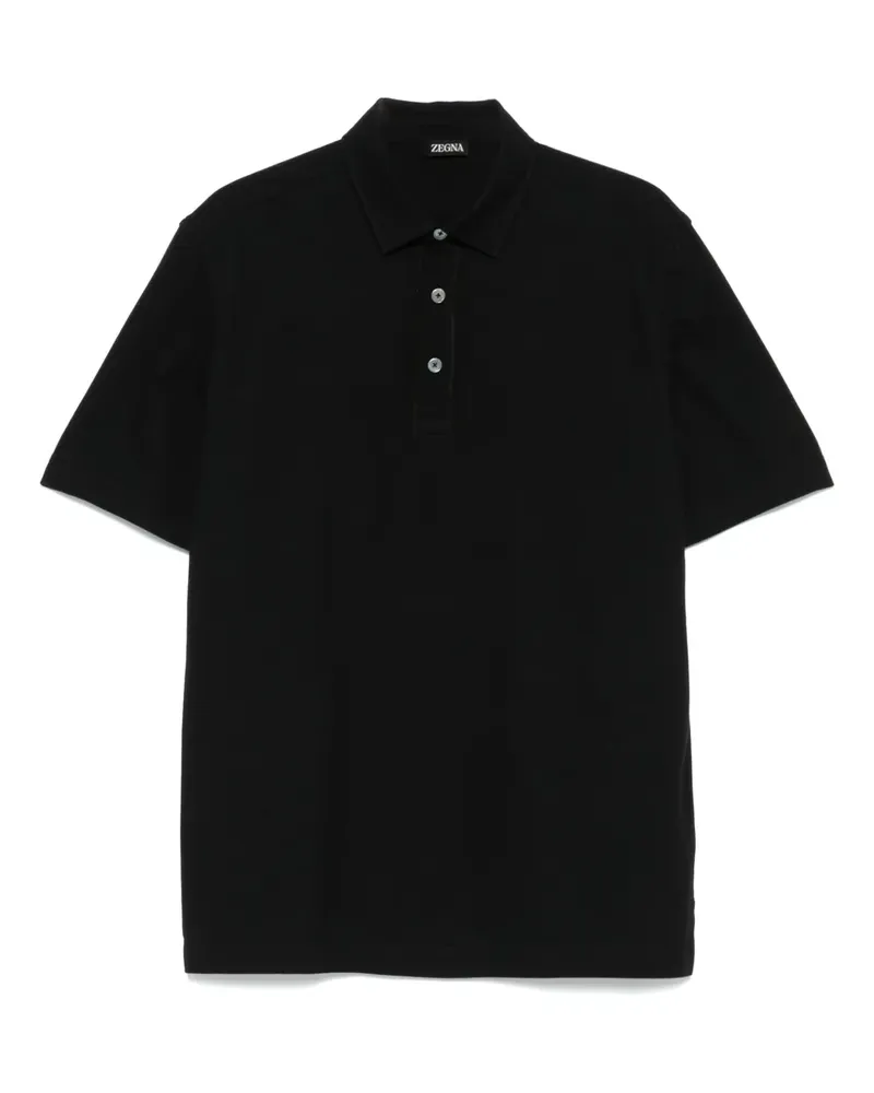 Ermenegildo Zegna Klassisches Poloshirt - Schwarz Schwarz