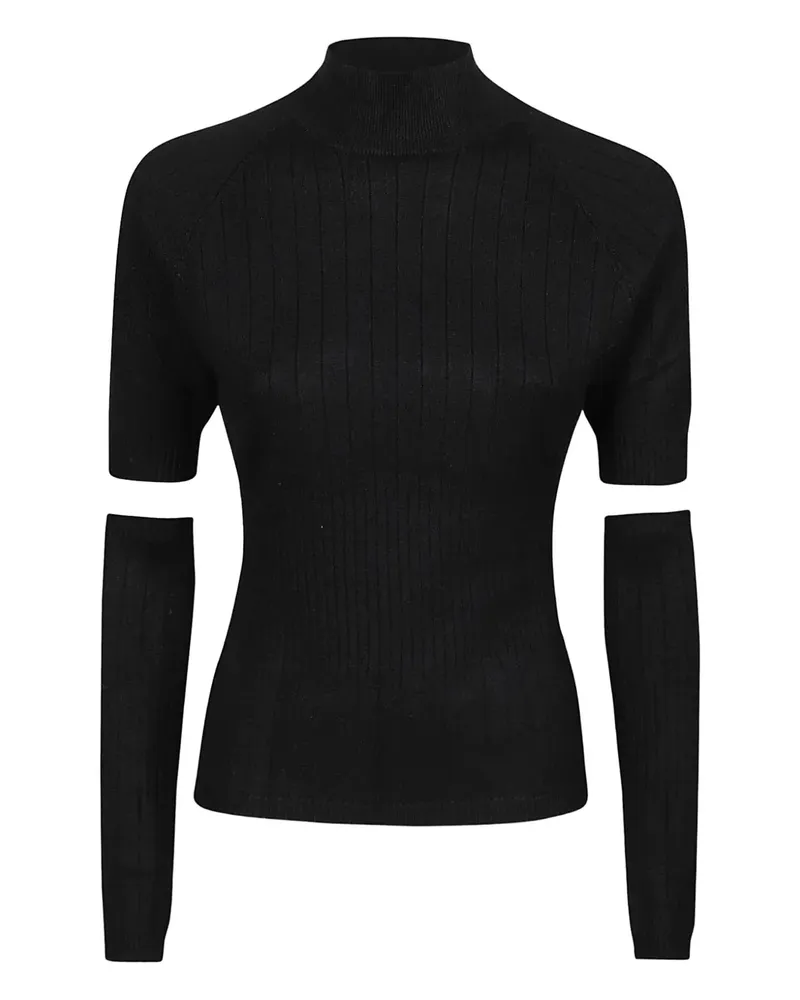 HINNOMINATE Gerippter Strickpullover - Schwarz Schwarz