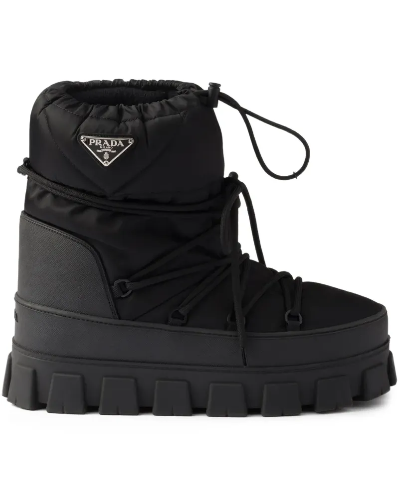 Prada Gesteppte Après-Ski-Stiefel - Schwarz Schwarz