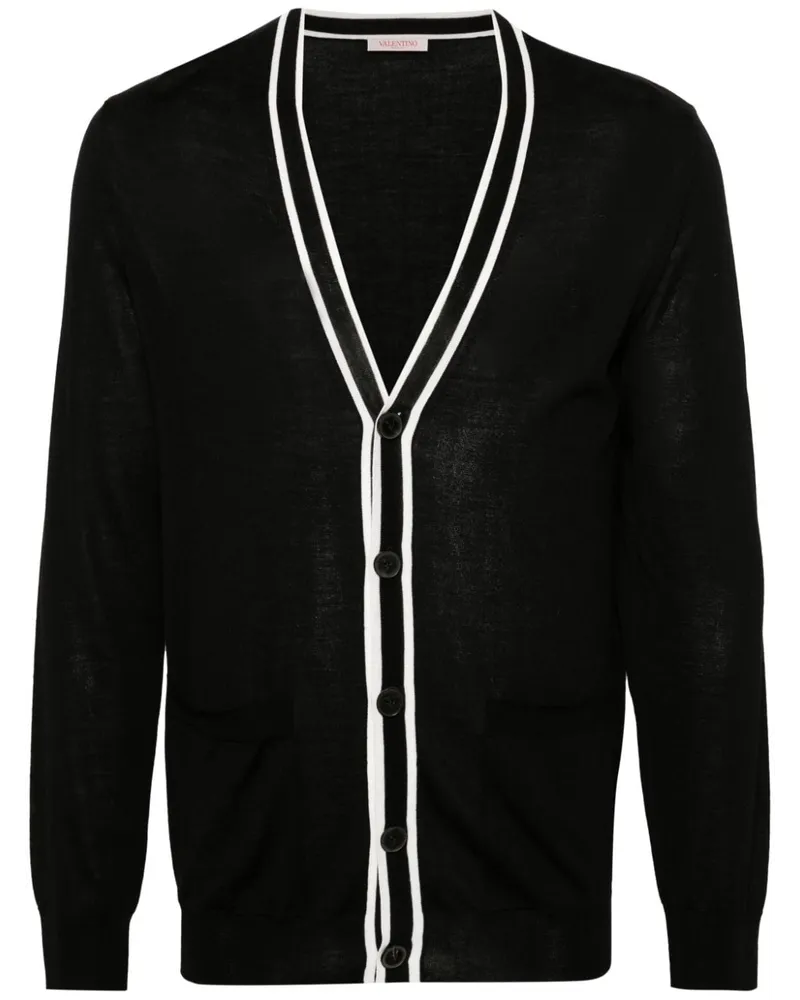 Valentino Garavani Cardigan mit Kontrastdetails - Schwarz Schwarz