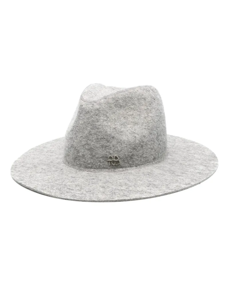 RUSLAN BAGINSKIY Fedora mit Logo-Applikation - Grau Grau
