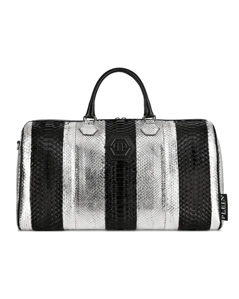 Philipp Plein Hexagon python-leather travel bag - Schwarz Schwarz
