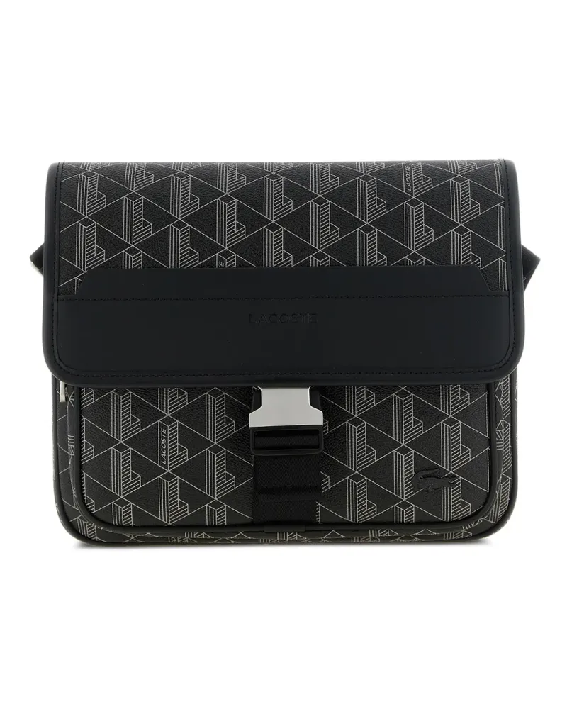 Lacoste The Blend Kuriertasche mit Monogramm - Schwarz Schwarz