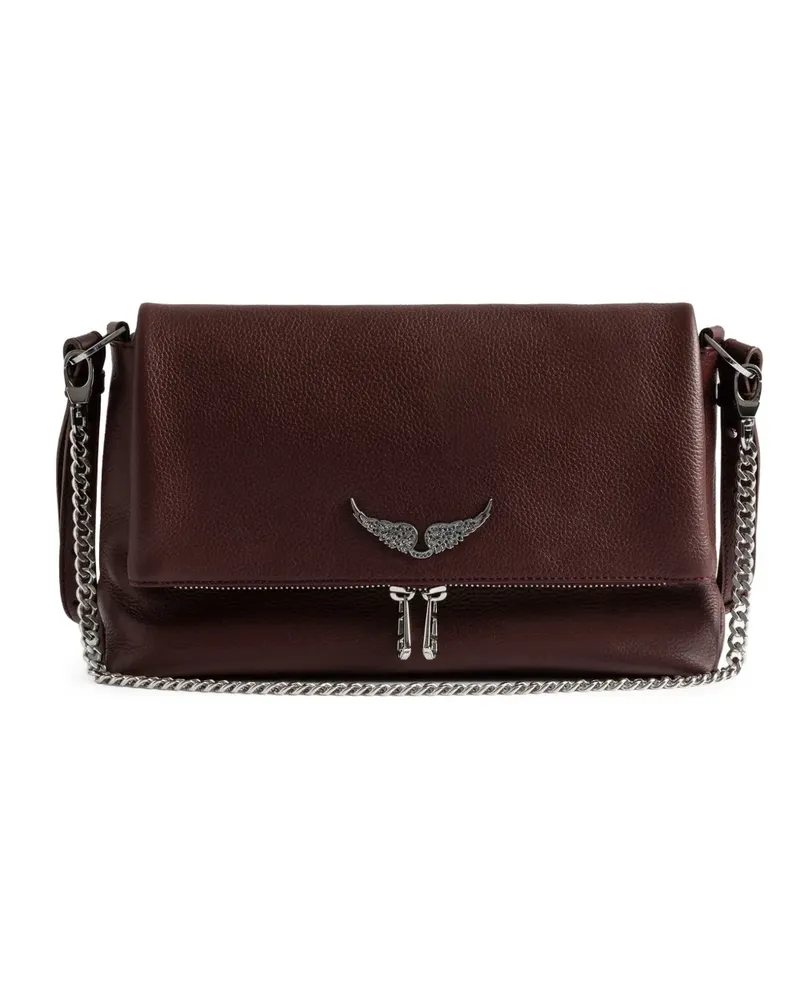 Zadig & Voltaire Rock Satchel-Tasche mit Kettenriemen - Rot Rot