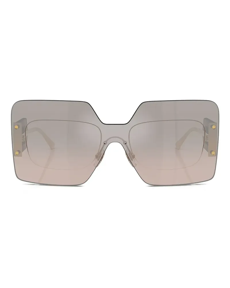 Versace Sonnenbrille mit Oversized-Gestell - Schwarz Schwarz
