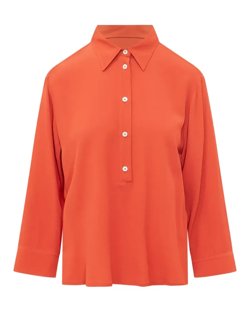 Glanshirt Langärmeliges Hemd - Orange Orange