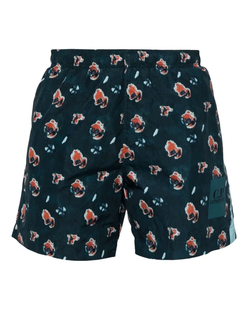 C.P. Company Badeshorts mit abstraktem Print - Blau Blau