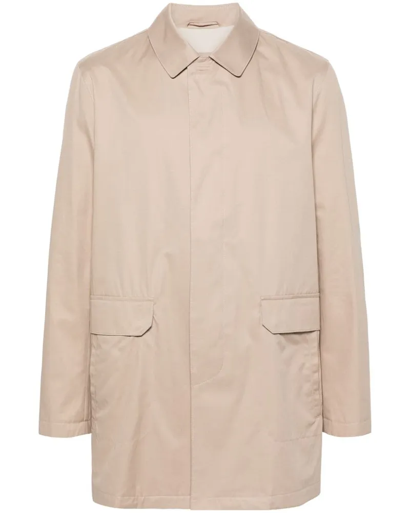 Corneliani Parka mit Knopfleiste Nude