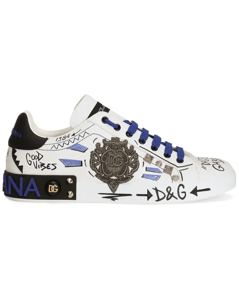 Dolce & Gabbana Sneakers mit Logo-Print - Weiß Weiß