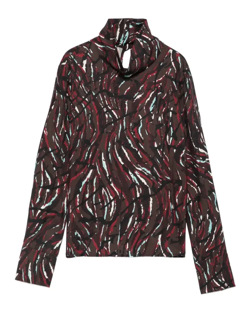 Proenza Schouler Oberteil mit abstraktem Print - Braun Braun