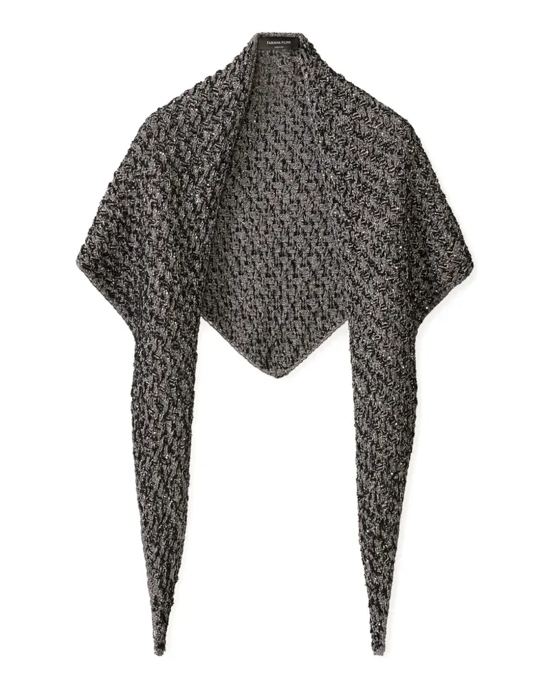 Fabiana Filippi tweed scarf - Grau Grau