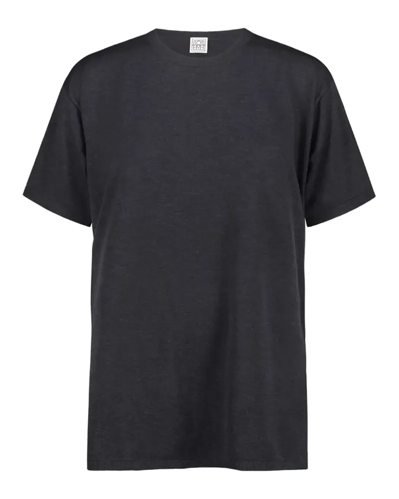 Totême Fein gestricktes T-Shirt - Grau Grau