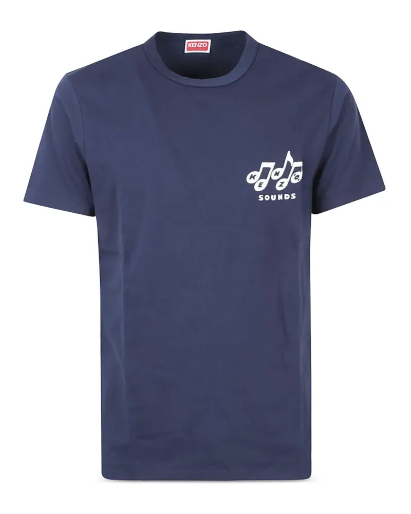Kenzo Sounds logo-print T-shirt - Blau Blau
