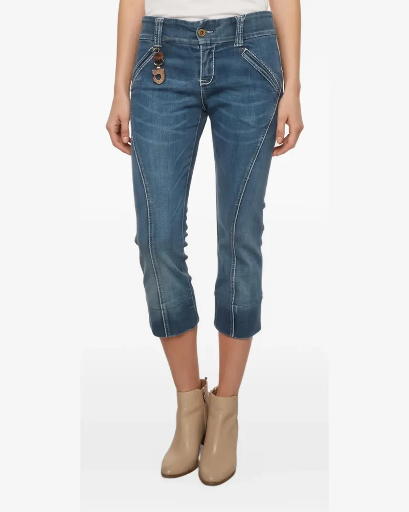 Ermanno Scervino cropped denim jeans - Blau Blau