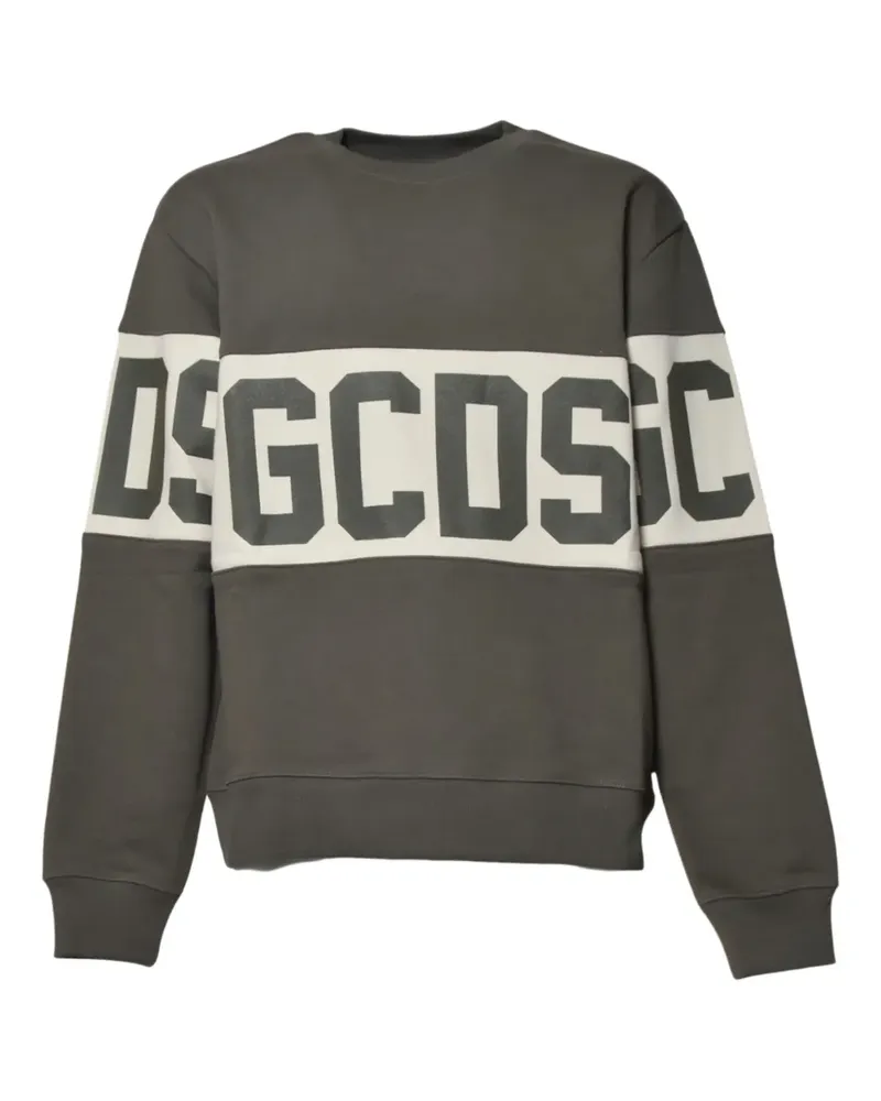 GCDS Sweatshirt mit Logo-Streifen - Grau Grau