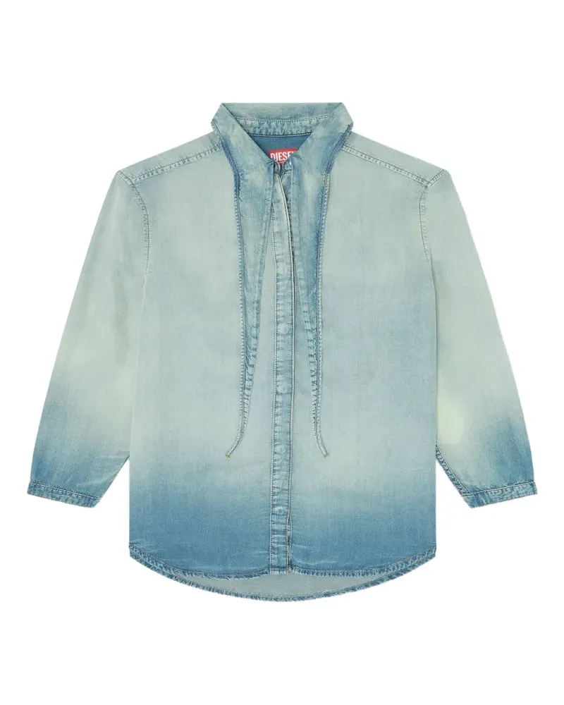 Diesel shirt in marbled fluid denim - Blau Blau