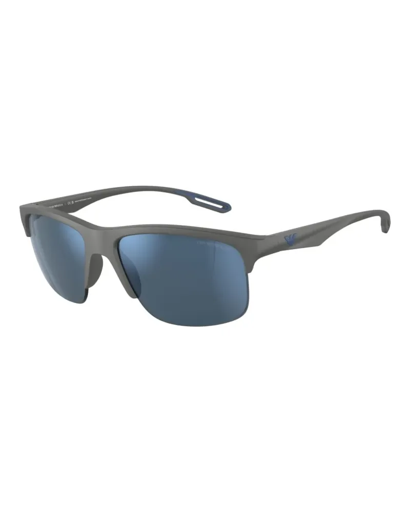 Emporio Armani Halbrand-Sonnenbrille - Grau Grau