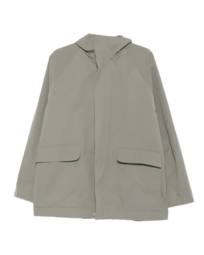 Jil Sander Stehkragen-Mantel mit Kordelzug - Grau Grau